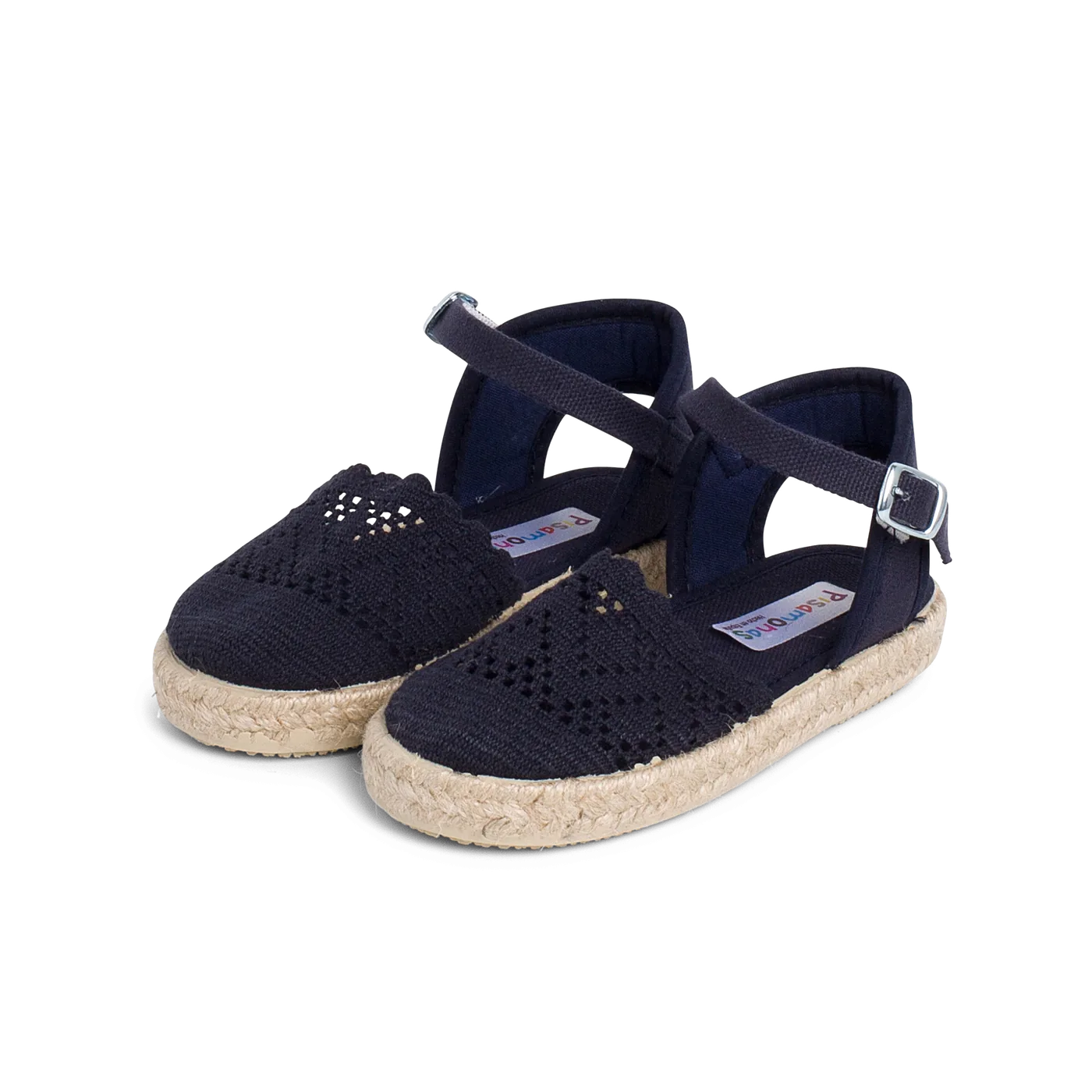 Espadrilles brodées bleu marine 4