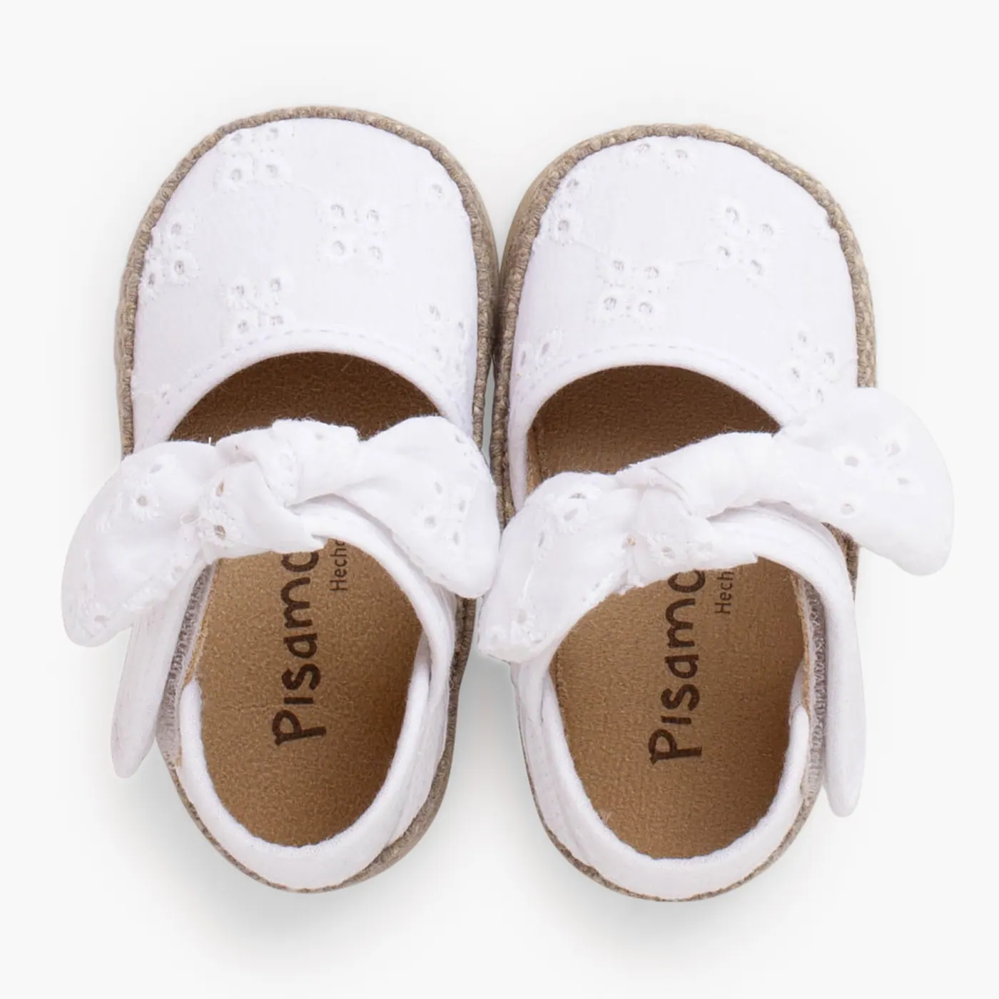 Ballerines brodées blanc 4