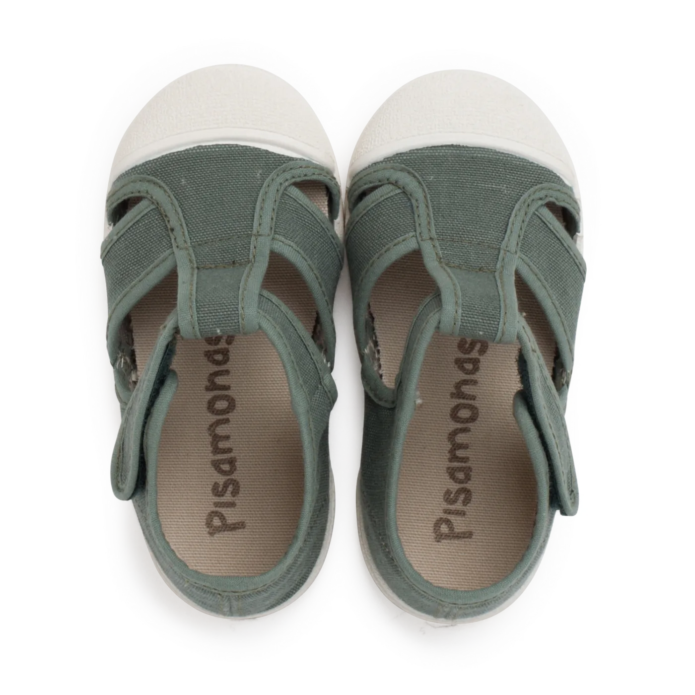 Sandales en toile vert 3