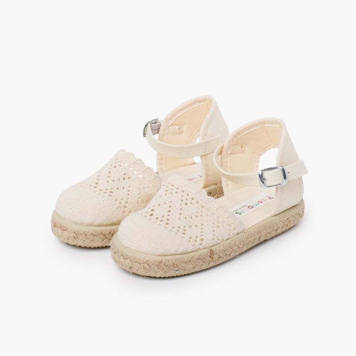 0419 BROGUE ESPADRILLE ECRU