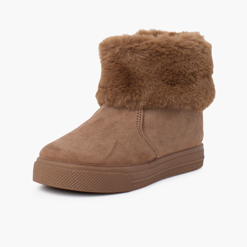 0953 BOTTES A COL FOURRURE MARRON