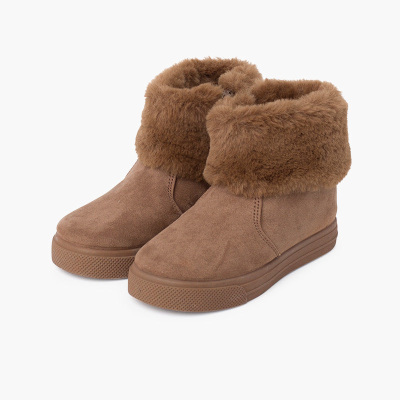 0953 BOTTES A COL FOURRURE MARRON