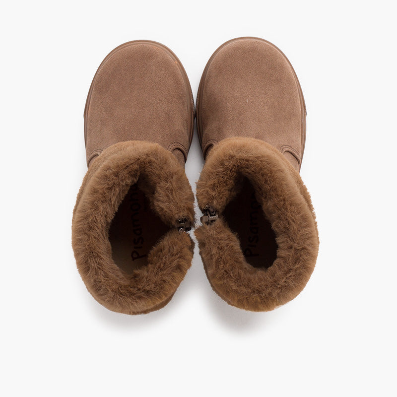 0953 BOTTES A COL FOURRURE MARRON