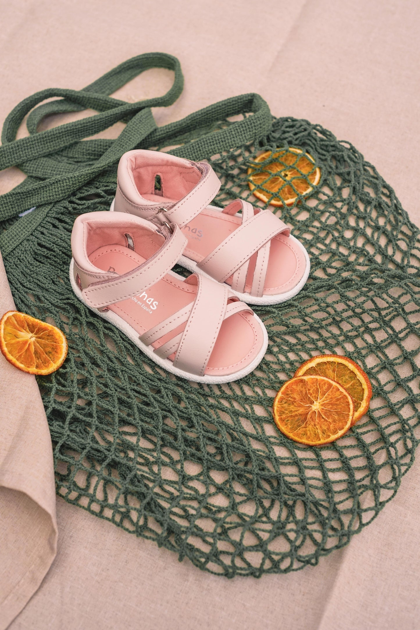 SANDALES FILLES A CUIR A LANIERES BLANC - Ref. 1414