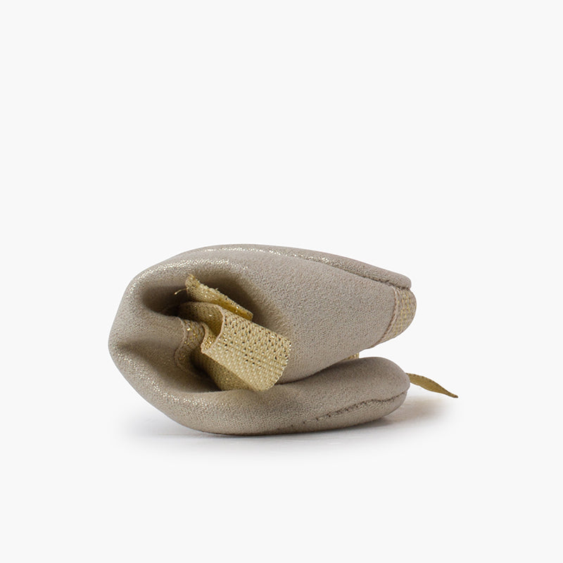 CHAUSSONS  BEBES A NOEUD BRILLANT OR - Ref. 1518