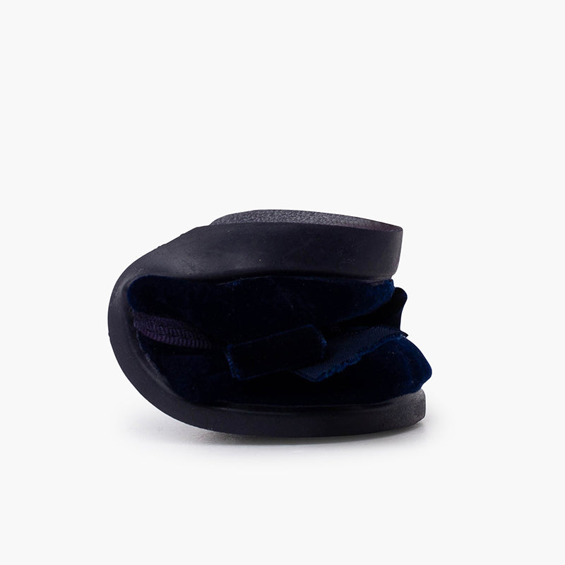 1610 BOTTINES VELOUR NOEUD BLEU