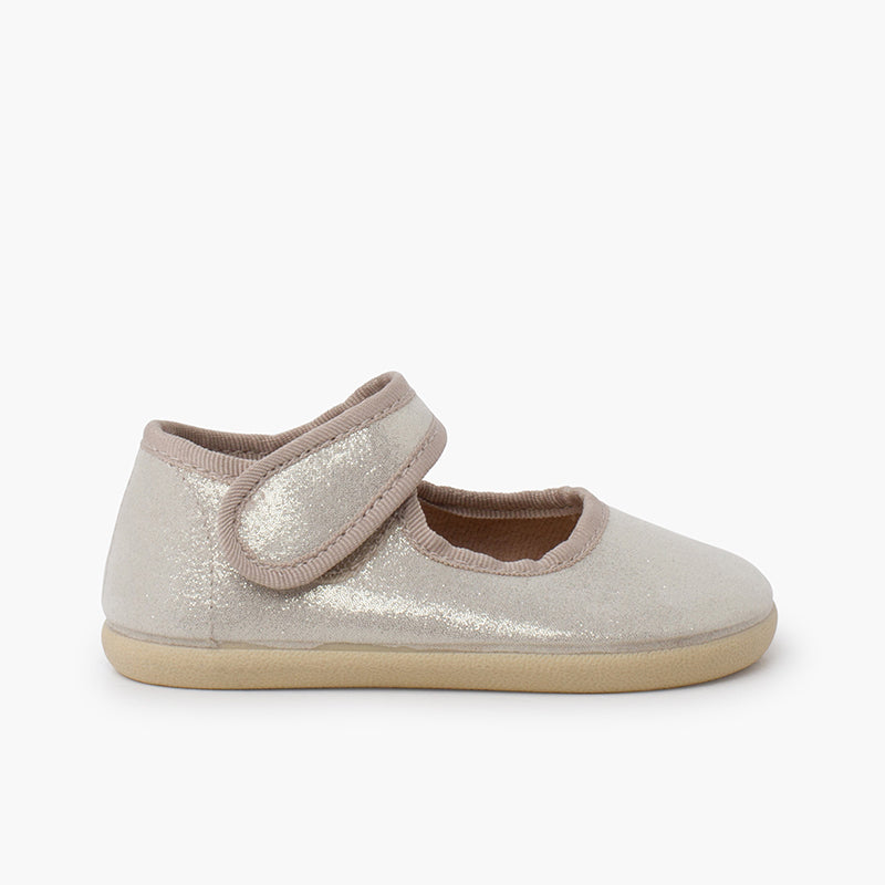 BALLERINES FILLES BAREFOOT BRILLANTES OR - Ref. 1630