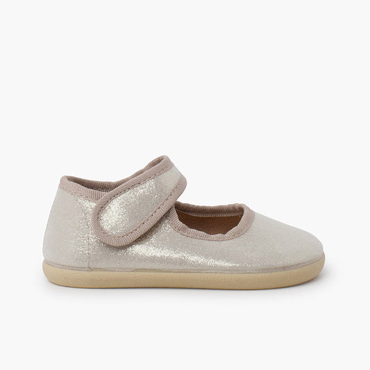 BALLERINES FILLES BAREFOOT BRILLANTES OR - Ref. 1630