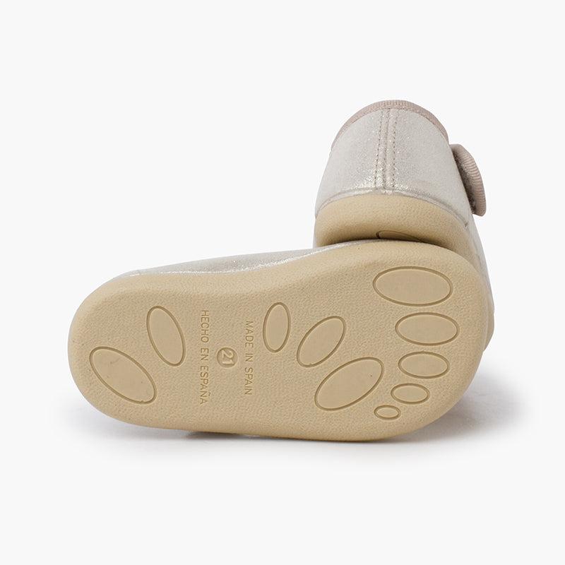 BALLERINES FILLES BAREFOOT BRILLANTES OR - Ref. 1630