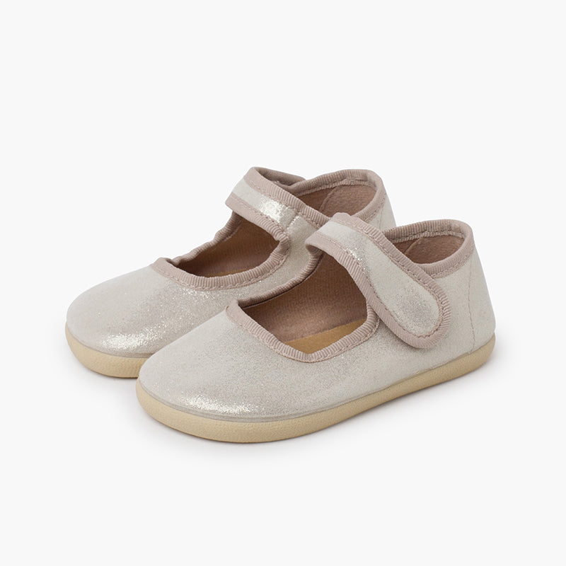 BALLERINES FILLES BAREFOOT BRILLANTES OR - Ref. 1630