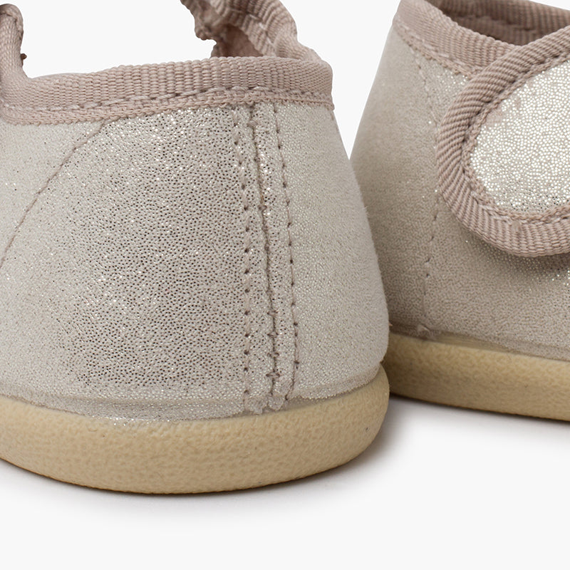BALLERINES FILLES BAREFOOT BRILLANTES OR - Ref. 1630