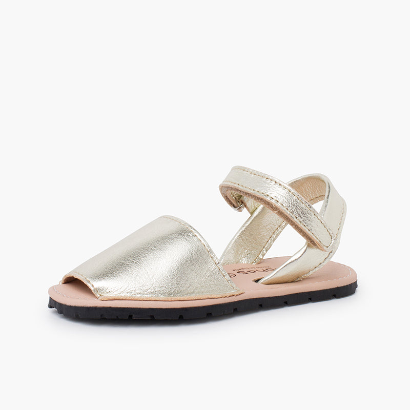 SANDALES MINORQUINES CUIR OR - Ref. 1648