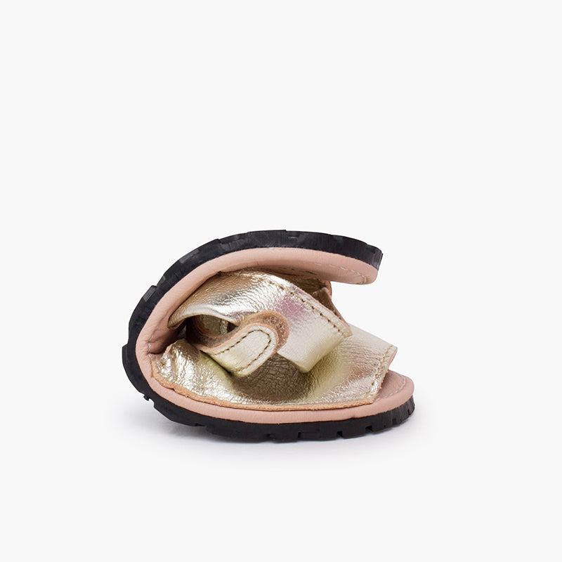 SANDALES MINORQUINES CUIR OR - Ref. 1648
