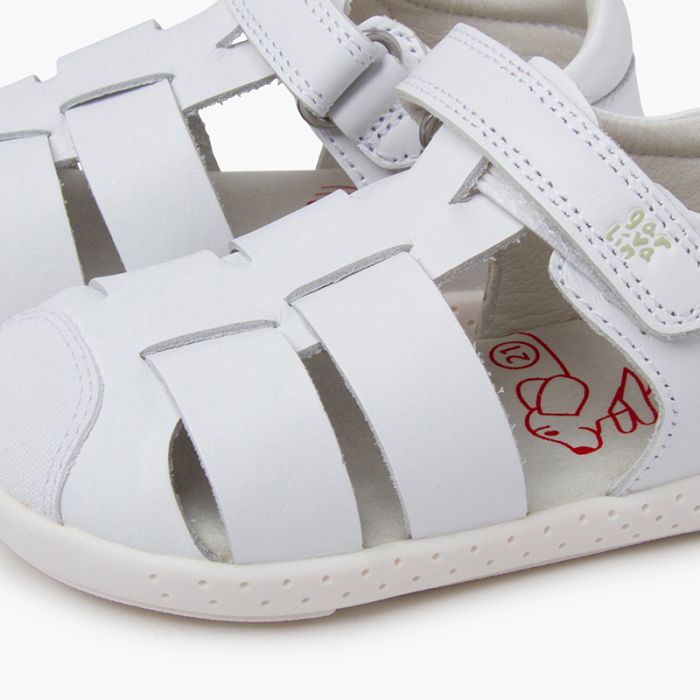 1671 SANDALES CRABE BLANCHE