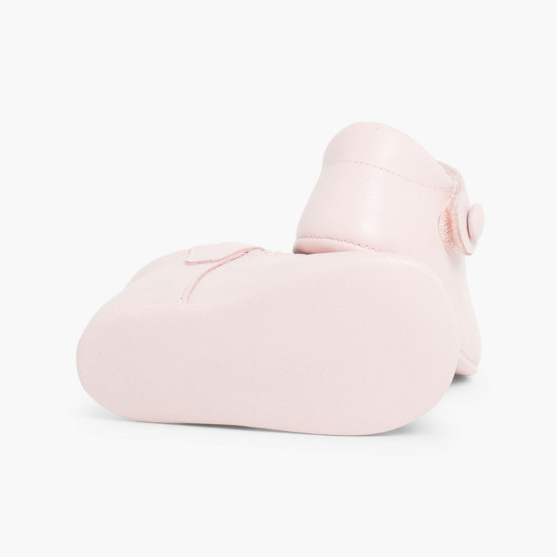 CHAUSSONS BEBE EN CUIR ROSE - Ref. 0028
