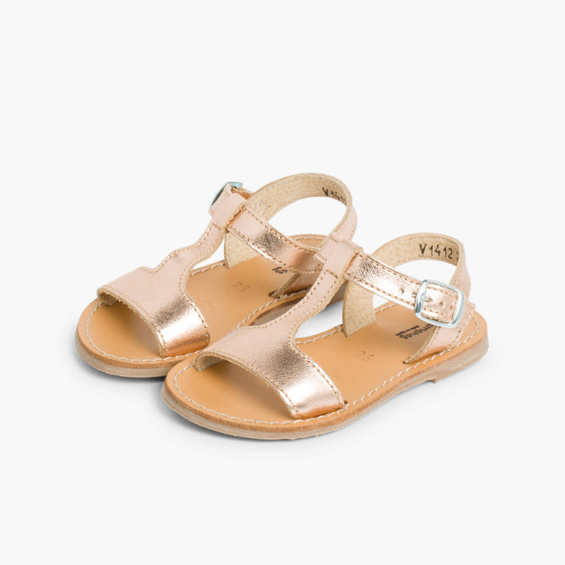 SANDALES CUIR BRONZE - Ref. 0450