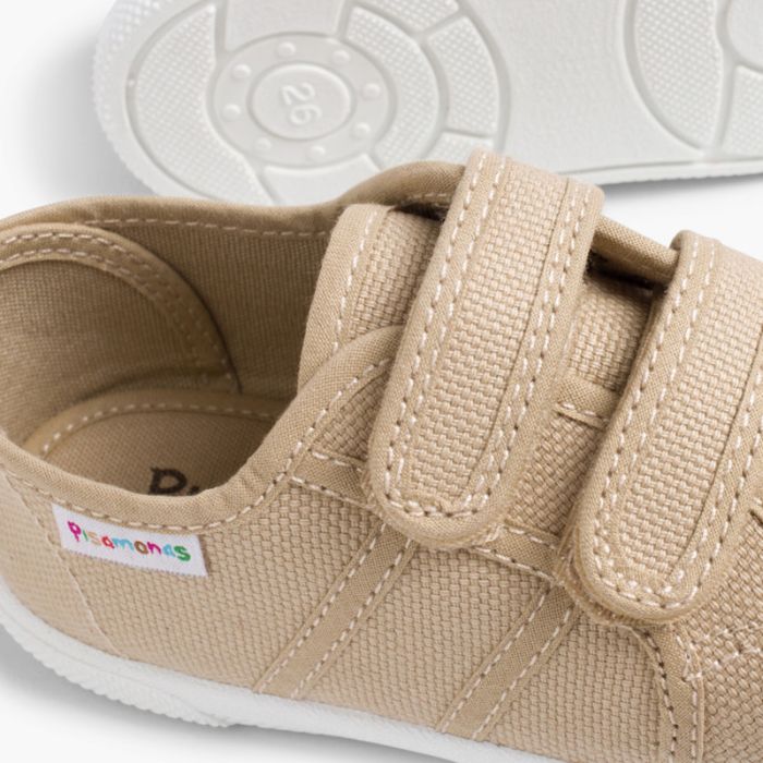 0323 RIPTAPE CANVAS TRAINERS BEIGE