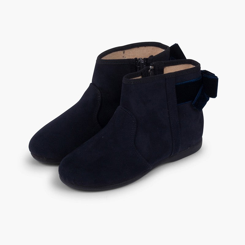 0843 BOTTINES NOEUD ARRIERE BLEU
