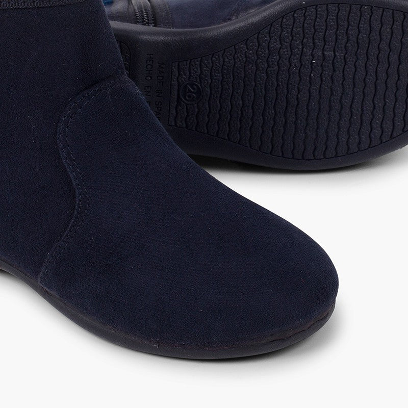 0843 BOTTINES NOEUD ARRIERE BLEU