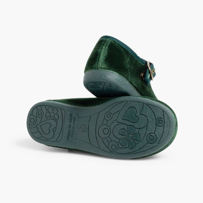 0144 BUCKLE MARY JANES VERT EMERAUDE