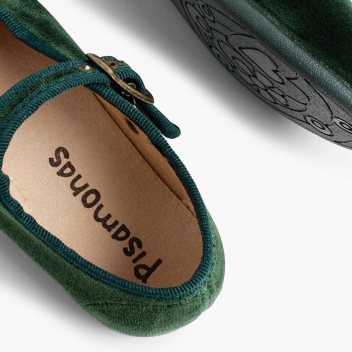 0144 BUCKLE MARY JANES VERT EMERAUDE
