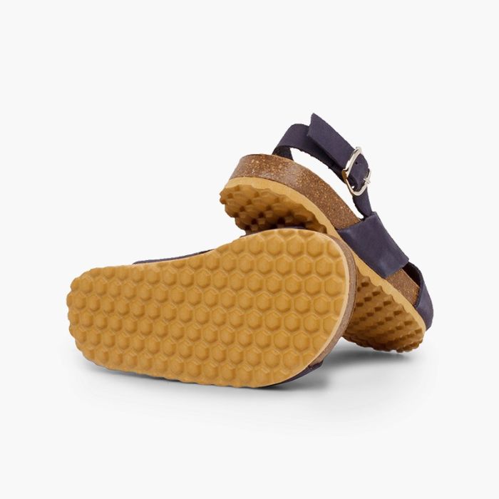 0800 SANDALES NOBUCK CROISEES BLEU