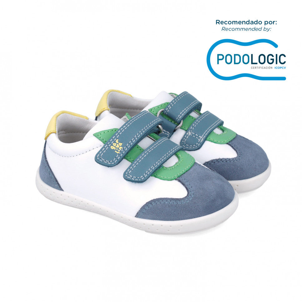 A472 CASUAL BASKETS BLEU ET VERT